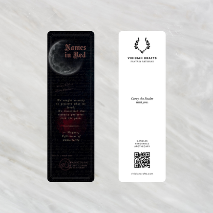 Names in Red — Plate A-005 Bookmark