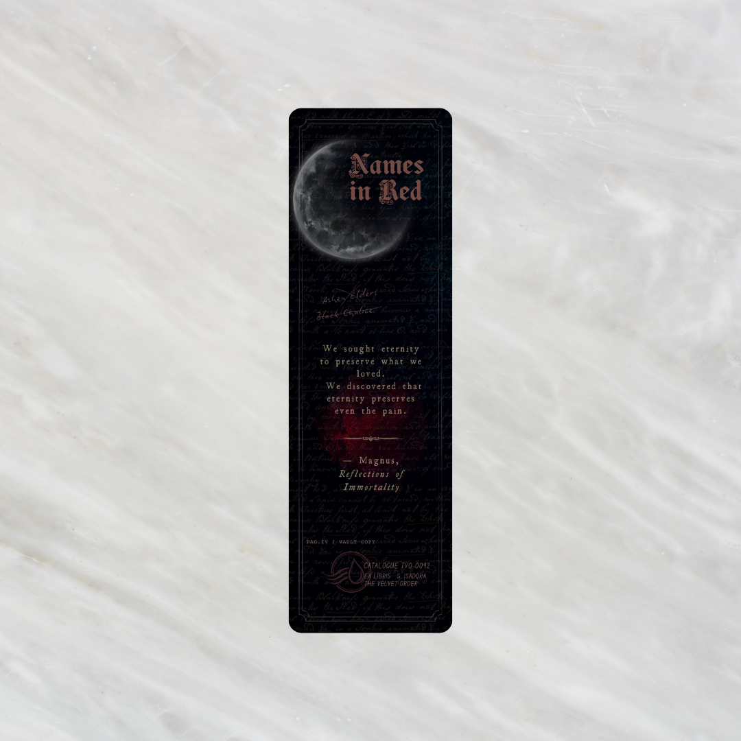 Names in Red — Plate A-005 Bookmark